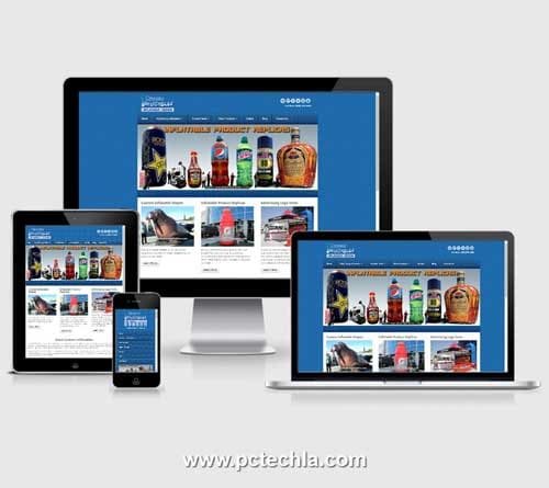 Mobile friendly web design - Creatable Inflatables, South El Monte CA USA