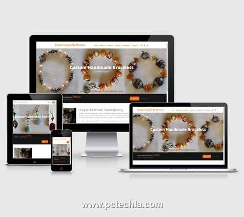 Custom responsive mobile friendly website design, Jewelry Handmade Design, Palm Springs CA